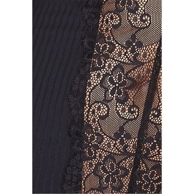 (SALE) Сорочка приталенная с чашечками ZOJA CHEMISE black 6XL/7XL - Passion, трусики, Чорний