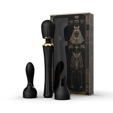 Вібромасажер з насадками Zalo &mdash; Kyro Wand Obsidian Black