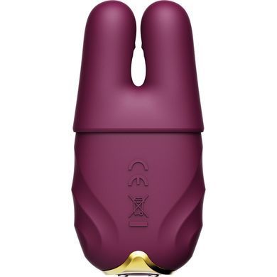 Смарт-вібратор для грудей Zalo - Nave Velvet Purple, пульт ДК, робота через додаток