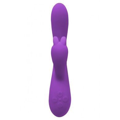 Вибратор-кролик Wooomy Gili-Gili Vibrator with Heat Purple, отросток с ушками, подогрев до 40&deg;С, Фиолетовый