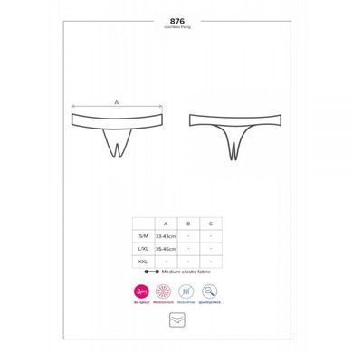 Стринги&nbsp;Obsessive&nbsp;876-THC-1&nbsp;crotchless&nbsp;thong&nbsp;S/M