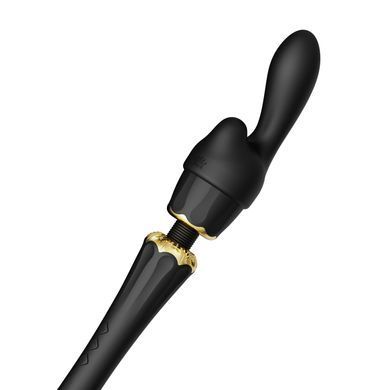 Вібромасажер з насадками Zalo &mdash; Kyro Wand Obsidian Black