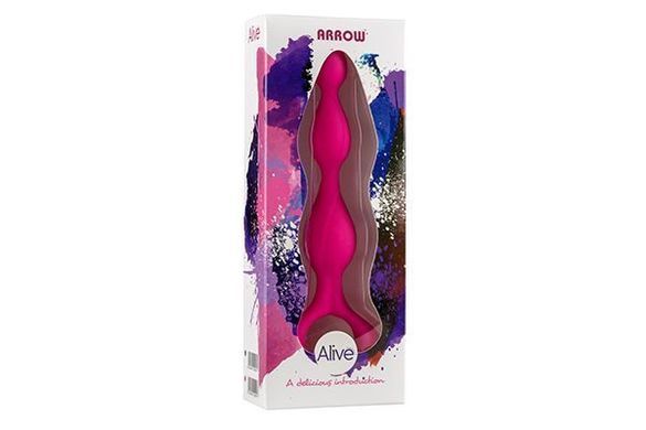 Анальная цепочка Alive Arrow Pink, силикон, макс. диаметр 3см, Розовый