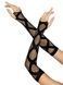 Leg Avenue Faux wrap net arm warmers Black