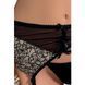 (SALE) Комплект белья MONTANA SET black L/XL - Passion Exclusive: лиф, стринги и пояс для чулок, Черный