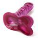 Фалоімітатор Doc Johnson Radiant Gems 7 Inch Ballsy Fuchsia, діаметр 4,3 см, антибактеріальний ПВХ, Вишневый