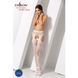 Эротические колготки-бодистокинг Passion S022 white, имитация цветочных чулочков и пояса для чулок, Белый
