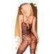 Бодістокінг з панчохами та геометричним малюнком Penthouse - Firecracker Black S/L, Черный