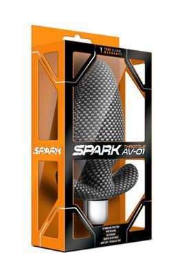 Анальная&nbsp;пробка&nbsp;с&nbsp;вибрацией&nbsp;3 в 1 BLUSH SPARK&nbsp;THROTTLE&nbsp;AV-01&nbsp;CARBON&nbsp;FIBER