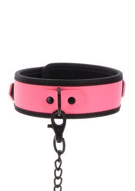 Нашийник з повідцем, що світиться в темряві Taboom Glow In the Dark Collar and Chain Leash, рожевий