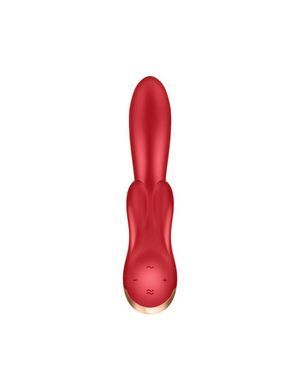 Смарт вібратор кролик із подвійним відростком Satisfyer Double Flex Red