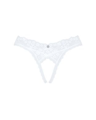 Кружевные танга с доступом Obsessive Heavenlly crotchless thong XL/2XL, с доступом