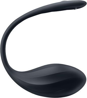 Віброяйце Satisfyer Ribbed Petal Connect App Black