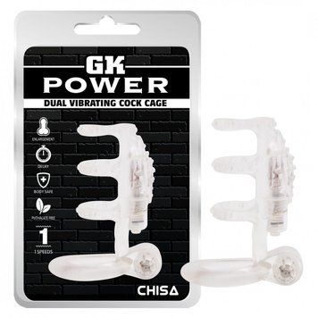 Насадка&nbsp;с&nbsp;вибрацией&nbsp;Chisa&nbsp;DUAL&nbsp;VIBRATING&nbsp;COCK&nbsp;CAGE&nbsp;CLEAR