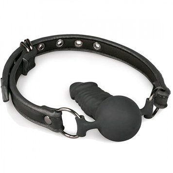 Кляп&nbsp;EASYTOYS&nbsp;BALL&nbsp;GAG&nbsp;WITH&nbsp;SILICONE&nbsp;DONG, Черный