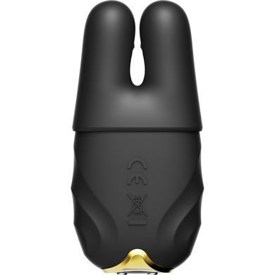 Смарт-вибратор для груди Zalo - Nave Obsidian Black, пульт ДУ, работа через приложение