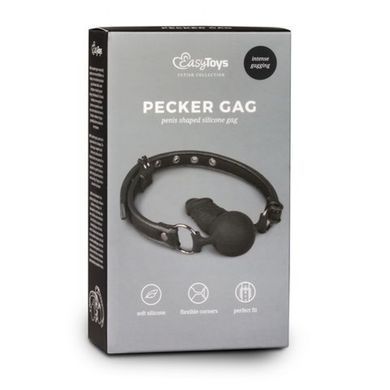Кляп&nbsp;EASYTOYS&nbsp;BALL&nbsp;GAG&nbsp;WITH&nbsp;SILICONE&nbsp;DONG, Черный