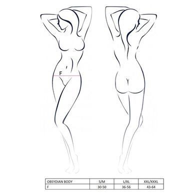 (SALE) Боди монокини OBSYDIAN BODY black XXL/XXXL - Passion, Чорний