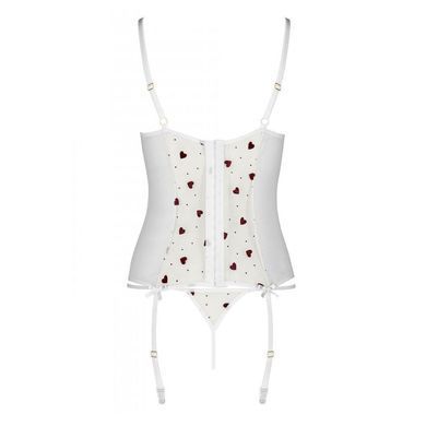 Корсет с подвязками + стринги LOVELIA CORSET white XXL/XXXL - Passion