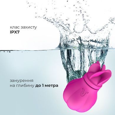 Вібратор Adrien Lastic Caress з насадками для стимуляції ерогенних зон, які обертаються., Рожевий