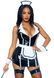 Leg Avenue Vinyl Naughty Maid L Black/Whirte