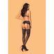 Комплект з поясом Obsessive ailay 3 pcs set with garter belt black L / X