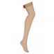 Панчохи червоний бант Obsessive S808 stockings beige L / XL