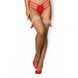 Панчохи червоний бант Obsessive S808 stockings beige L / XL