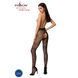 Эротические колготки-бодистокинг Passion S010 black, с доступом, геометрический рисунок, Черный