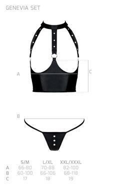 GENEVIA SET WITH OPEN BRA black S/M - Passion
