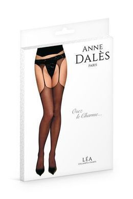 Чулки с поясом Anne De Ales LEA T3 Black, отлично для pinup образа, Черный