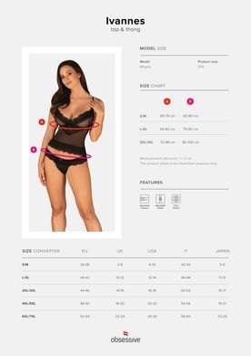 Нав'язливий Ivannes Top & Thong 2xl/3xl
