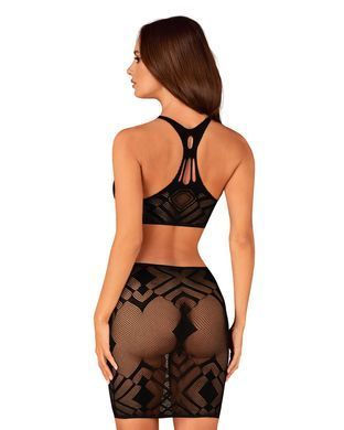 Еротичний напівпрозорий комплект Obsessive K101 top & skirt S/M/L, топ, спідниця