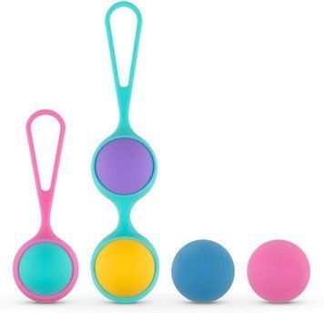 Набір вагінальних кульок PMV20: Vita &ndash; Kegel Ball Set, маса 40, 50, 60 г, два тримачі