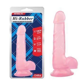 Фаллоимитатор&nbsp;на&nbsp;присоске Chisa&nbsp;19,5см Hi-Rubber&nbsp;7.7&nbsp;Pink