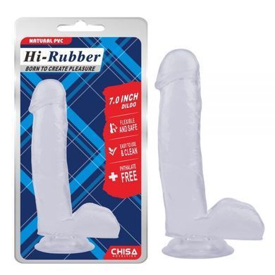 Фаллоимитатор&nbsp;Chisa Hi-Rubber&nbsp;7.0&nbsp;Inch Dildo-Clear