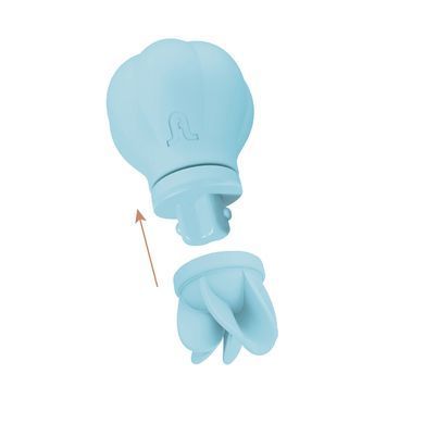 Вибратор Adrien Lastic Caress Blue с насадками для стимуляции вращающихся эрогенных зон.