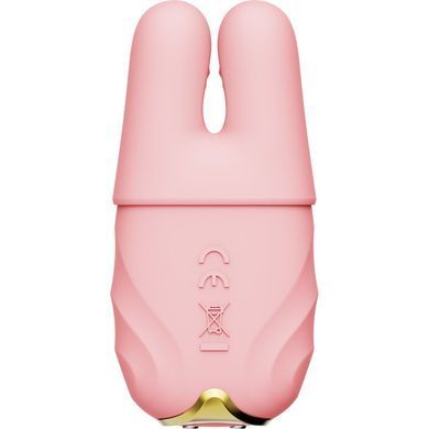 Смарт-вібратор для грудей Zalo - Nave Coral Pink, пульт ДК, робота через додаток