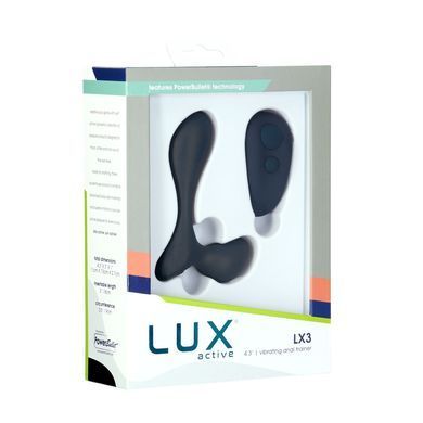 Вибромассажер простаты Lux Active LX3 Vibrating Anal Trainer, пульт ДУ, Синий