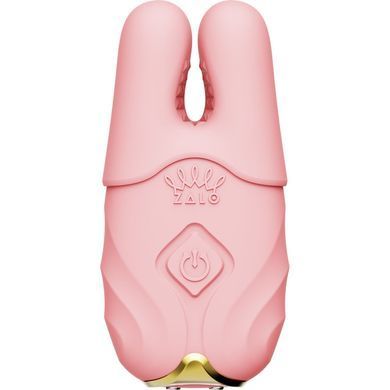 Смарт-вібратор для грудей Zalo - Nave Coral Pink, пульт ДК, робота через додаток