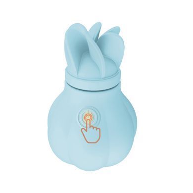 Вибратор Adrien Lastic Caress Blue с насадками для стимуляции вращающихся эрогенных зон.