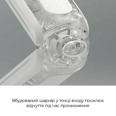 Мастурбатор Tenga Flip Zero GRAVITY White, змінна інтенсивність стимуляції, розкладний