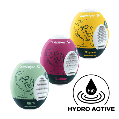 Набір Satisfyer Masturbator Egg 3er Set Riffle,Bubble,Fierce