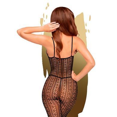 Бодистокинг с доступом Penthouse - Dark Wish Black XL, Черный