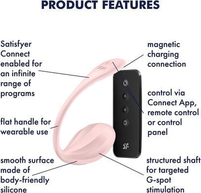 Вибраируйте Satisfyer Ribbed Petal Connect App Rose