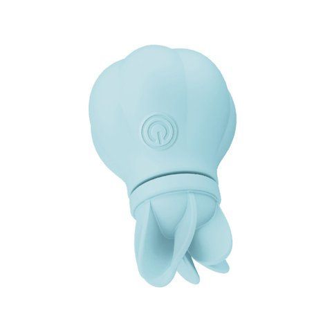Вибратор Adrien Lastic Caress Blue с насадками для стимуляции вращающихся эрогенных зон.