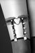 Гартер на ногу Bijoux Pour Toi - WITH HEART AND SPIKES Black, сексуальна підв'язка з сердечком, Черный