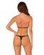 Полупрозрачный комплект Obsessive Celia Noir 2-pcs set XS/S, бюстгальтер, стринги