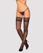 Чулки под пояс Obsessive Nero Firella Stockings S\M