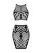 Еротичний напівпрозорий комплект Obsessive K101 top & skirt S/M/L, топ, спідниця